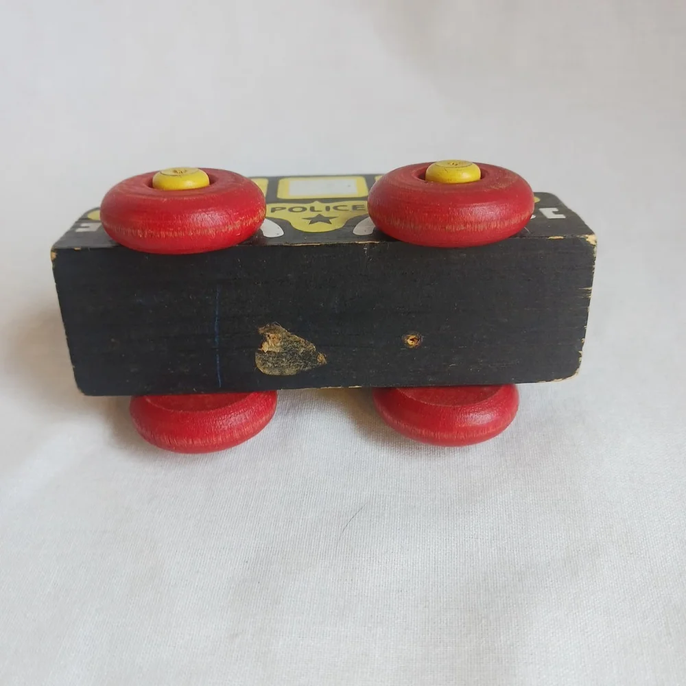 Vintage Montgomery Schoolhouse Bus Police Car Toys